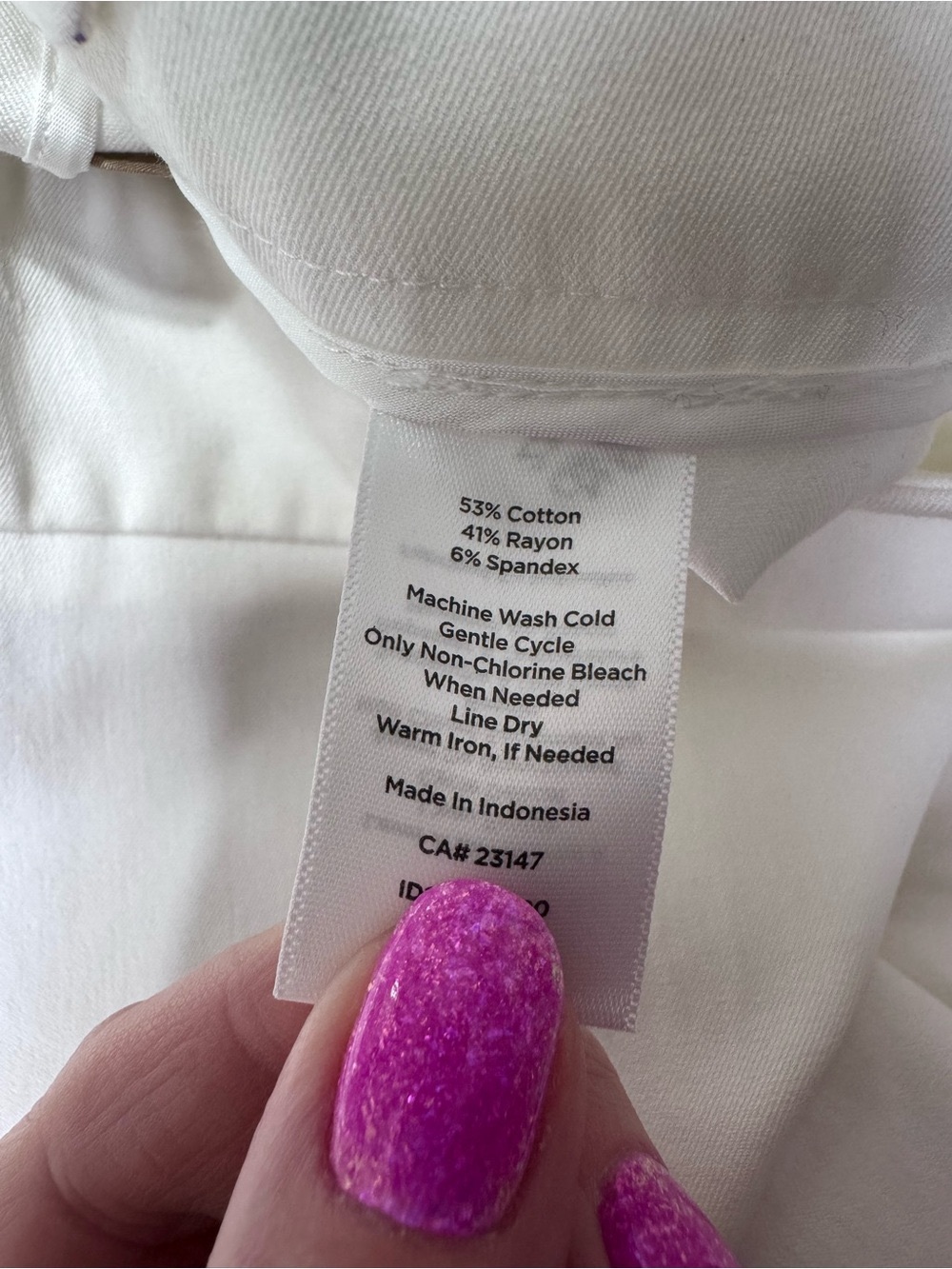 Talbots Chatham Ankle Pant White Slim Straight Leg Ankle Length Size 2 NWT - Picture 12 of 13